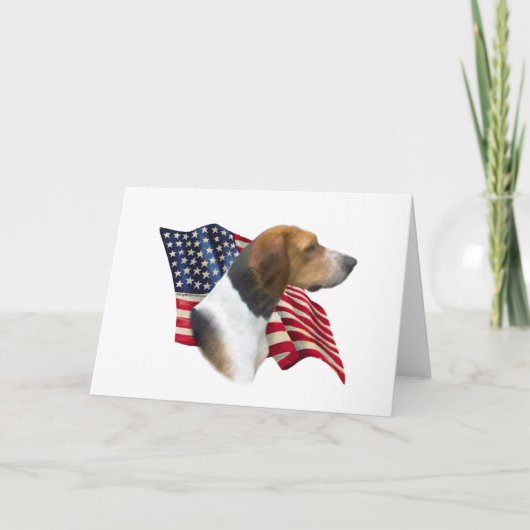 Amerikaanse foxhound vlag kaart (Voorkant)