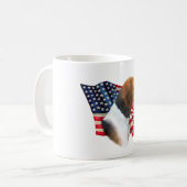 Amerikaanse foxhound vlag koffiemok (Voorkant links)