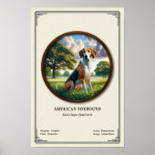 Amerikaanse Foxhound Zoologie Serie Poster (Voorkant)