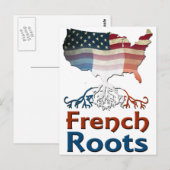 Amerikaanse Franse rots Briefkaart (Voorkant / Achterkant)