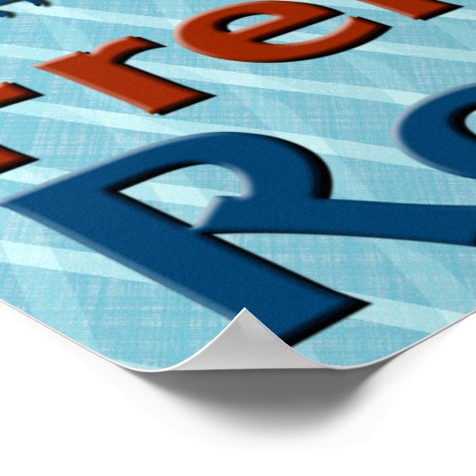 Amerikaanse Franse rots Poster (Hoek)