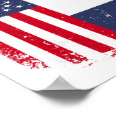 Amerikaanse Franse vlag Poster (Hoek)