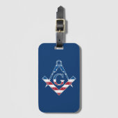 Amerikaanse Freemasonic-symbool Bagagelabel (Voorkant (verticaal))