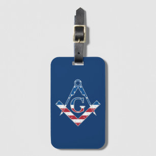 Amerikaanse Freemasonic-symbool Bagagelabel
