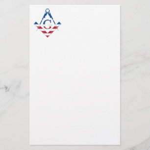 Amerikaanse Freemasonic-symbool Briefpapier