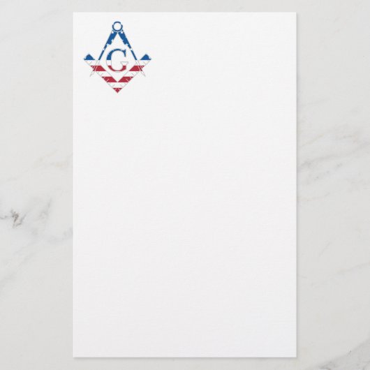 Amerikaanse Freemasonic-symbool Briefpapier (Voorkant)