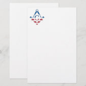 Amerikaanse Freemasonic-symbool Briefpapier (Voorkant / Achterkant)