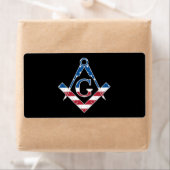 Amerikaanse Freemasonic-symbool Etiket (Insitu)