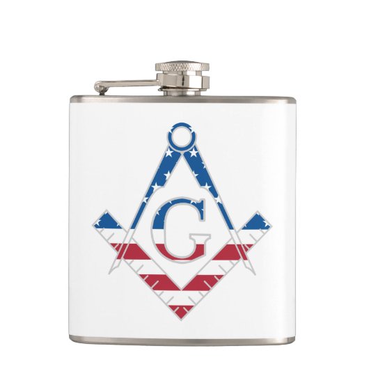 Amerikaanse Freemasonic-symbool Heupfles (Voorkant)