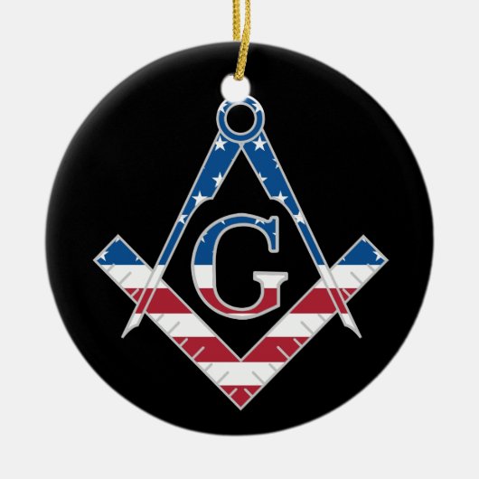 Amerikaanse Freemasonic-symbool Keramisch Ornament (Voorkant)