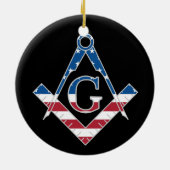 Amerikaanse Freemasonic-symbool Keramisch Ornament (Achterkant)