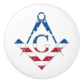 Amerikaanse Freemasonic-symbool Keramische Knop (Voorkant)