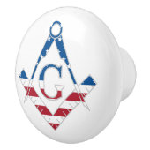 Amerikaanse Freemasonic-symbool Keramische Knop (Rechts)