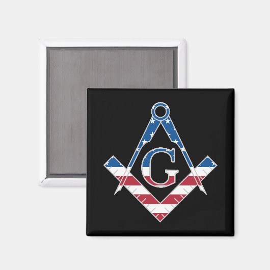 Amerikaanse Freemasonic-symbool Magneet (Voorkant / Achterkant)