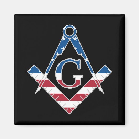 Amerikaanse Freemasonic-symbool Magneet (Voorkant)