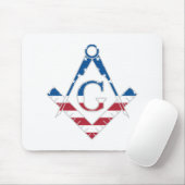 Amerikaanse Freemasonic-symbool Muismat (Met muis)