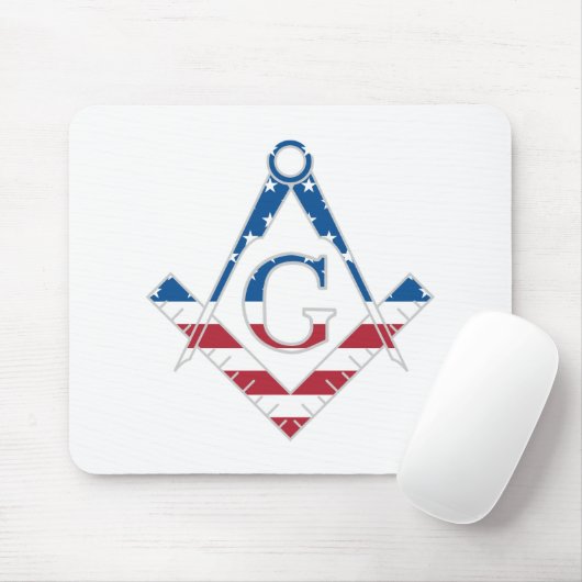 Amerikaanse Freemasonic-symbool Muismat (Met muis)