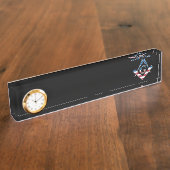 Amerikaanse Freemasonic-symbool Naambordje (Zijkant)