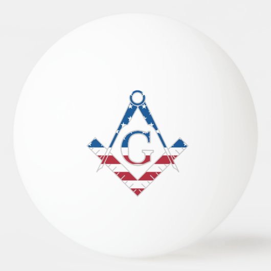 Amerikaanse Freemasonic-symbool Pingpongbal (Voorkant)