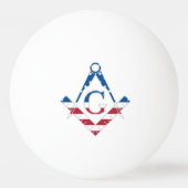 Amerikaanse Freemasonic-symbool Pingpongbal (Achterkant)