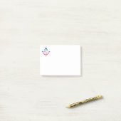Amerikaanse Freemasonic-symbool Post-it® Notes (Op bureau)