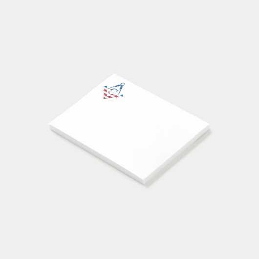 Amerikaanse Freemasonic-symbool Post-it® Notes (Schuin)