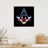Amerikaanse Freemasonic-symbool Poster (Keuken)