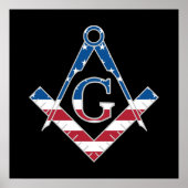 Amerikaanse Freemasonic-symbool Poster (Voorkant)