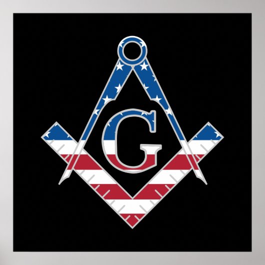 Amerikaanse Freemasonic-symbool Poster (Voorkant)