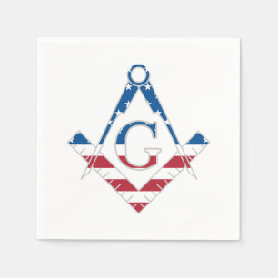 Amerikaanse Freemasonic-symbool Servetten