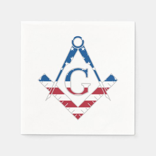 Amerikaanse Freemasonic-symbool Servetten (Voorkant)