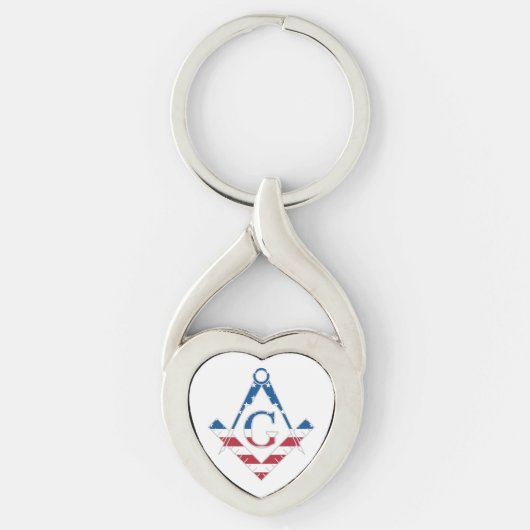 Amerikaanse Freemasonic-symbool Sleutelhanger (Voorkant)