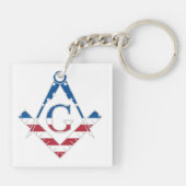 Amerikaanse Freemasonic-symbool Sleutelhanger (Achterkant)