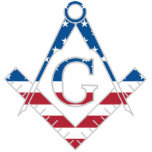 Amerikaanse Freemasonic-symbool Staand Fotobeeldje<br><div class="desc">Klik op de links aan de rechterkant als je nog andere overeenkomende objecten wilt bekijken</div>