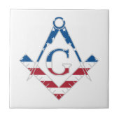 Amerikaanse Freemasonic-symbool Tegeltje (Voorkant)