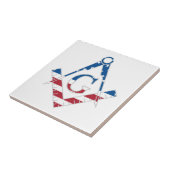 Amerikaanse Freemasonic-symbool Tegeltje (Zijkant)