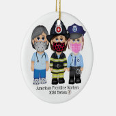 Amerikaanse frontlijnstrijders vrouwen 2 keramisch ornament (Rechts)