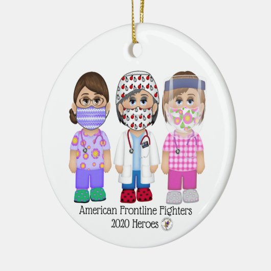 Amerikaanse frontlijnvrouwen keramisch ornament (Links)
