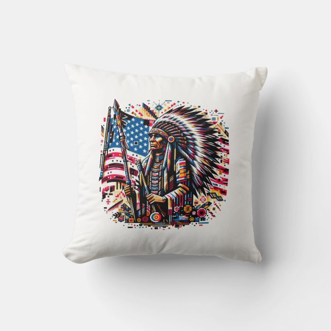 Amerikaanse g = Erfgoed dagGooi Kussen (Voorkant)