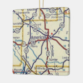  Amerikaanse GA-kaart Keramisch Ornament (Links)