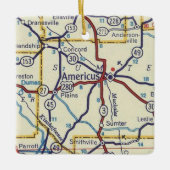  Amerikaanse GA-kaart Keramisch Ornament (Voorkant)