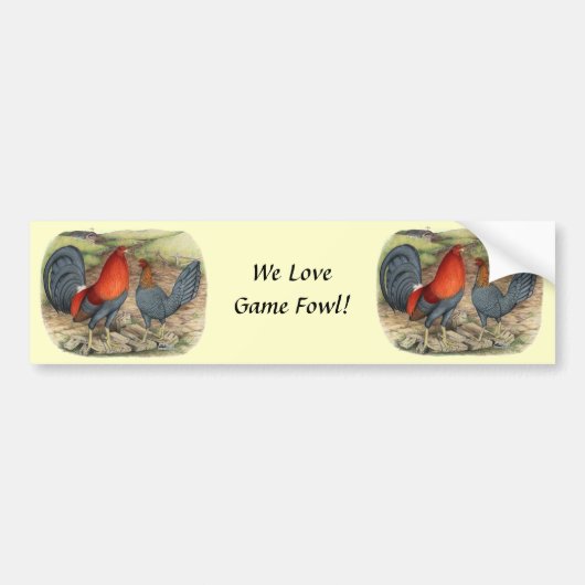 Amerikaanse Game Blue Reds Bumpersticker (Voorkant)