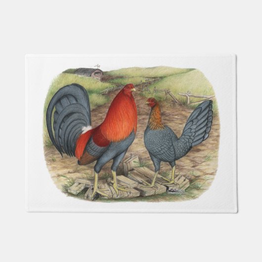 Amerikaanse Game Blue Reds Deurmat (Voorkant)