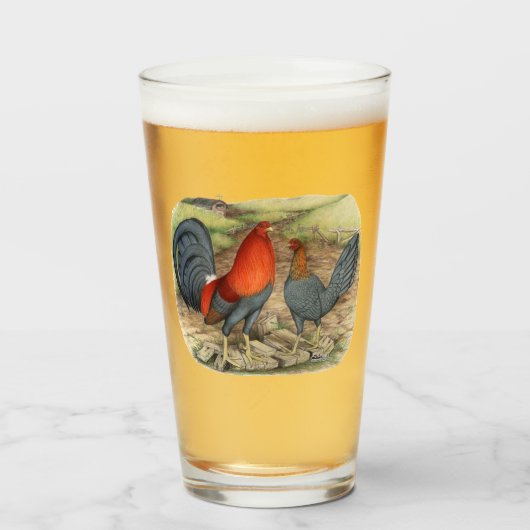 Amerikaanse Game Blue Reds Glas (Voorkant gevuld)