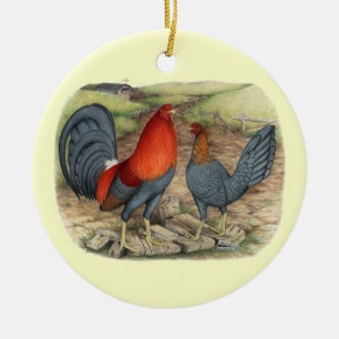 Amerikaanse Game Blue Reds Keramisch Ornament