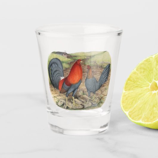 Amerikaanse Game Blue Reds Shot Glas (Voorkant)
