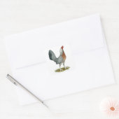 Amerikaanse Game Hen Zilverblauw Vierkante Sticker (Envelop)