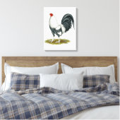 Amerikaanse Game Zilver Blauwe Gamecock Canvas Afdruk (Insitu (Slaapkamer))