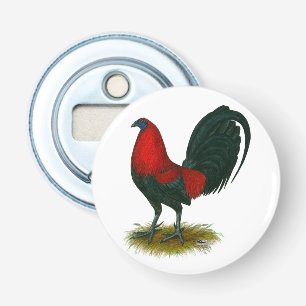 Amerikaanse Gamecock: Bruin Rood Button Flesopener