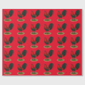 Amerikaanse Gamecock: Bruin Rood Cadeaupapier (Vlak)
